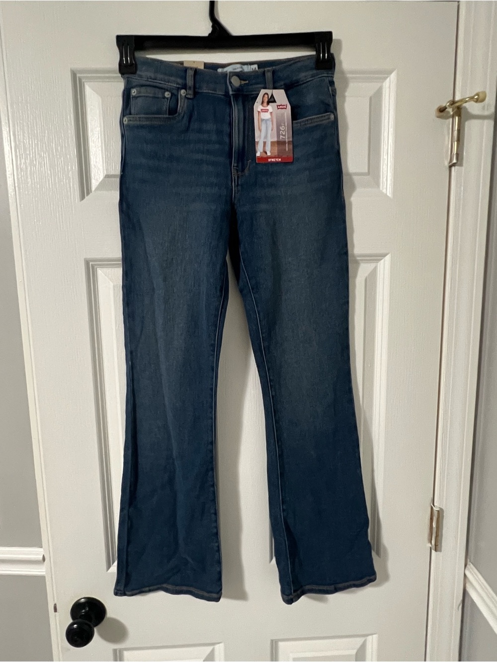 Levi's Girls 726 Flare High Rise Dark Indigo Wide Leg Jeans